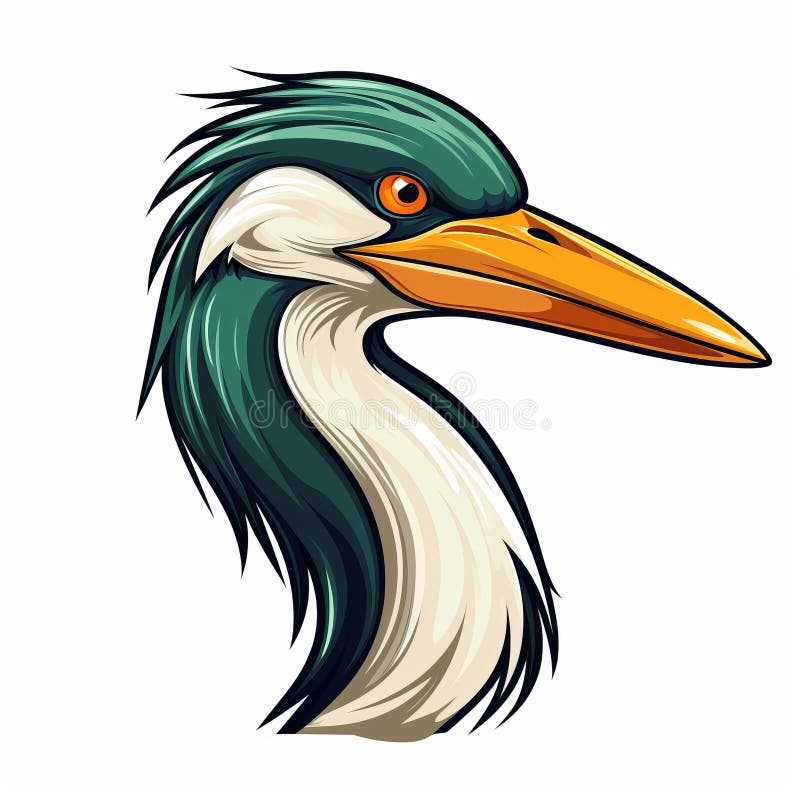 Cartoon heron stock vector. Illustration of claws, animal - 33444390