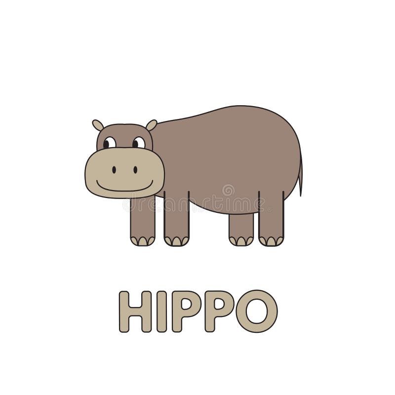 Hippo Vocabulary Part Of Body Stock Vector Illustration of cartoon