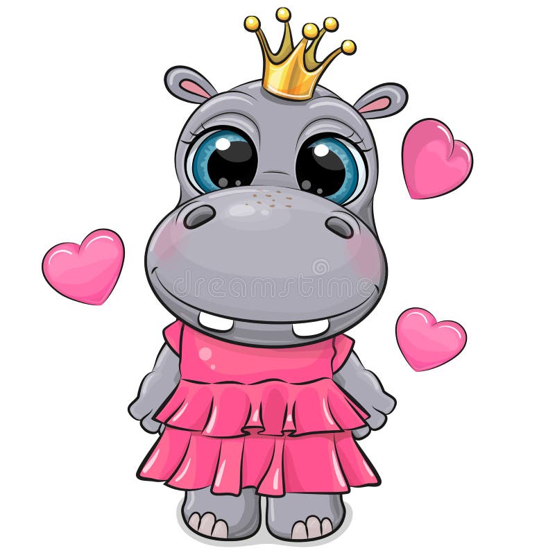 Cartoon Hippo Kids T-Shirt for Sale by Reethes