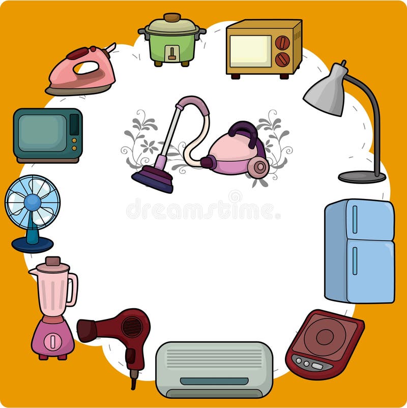 Cartoon home appliance card