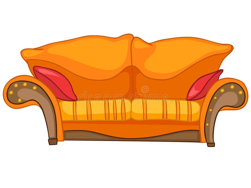 Cartoon Home Furniture Sofa royalty free illustration