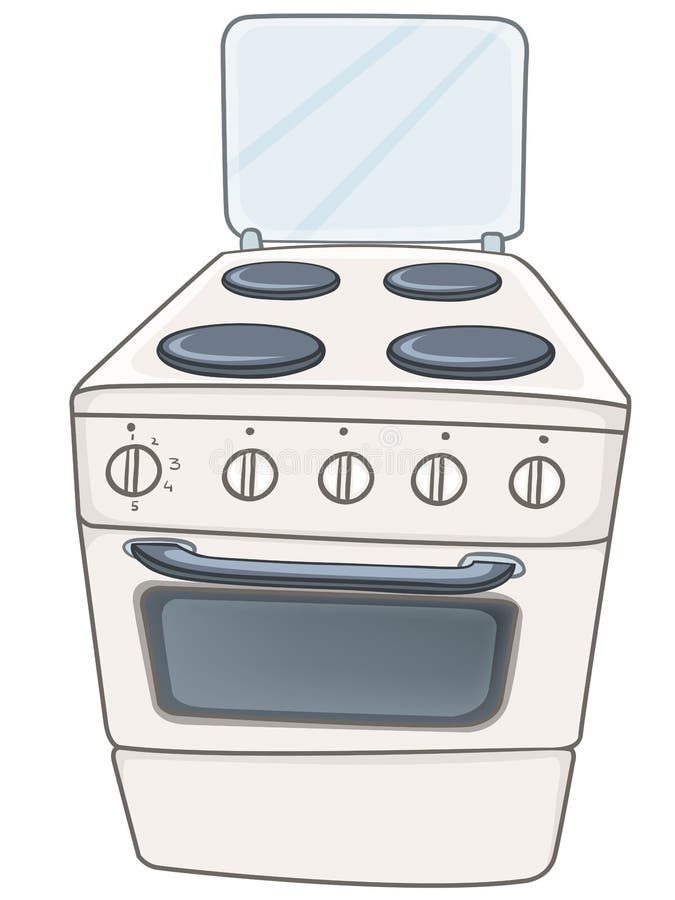 Cartoon Home Kitchen Stove stock vector. Illustration of design 23830015