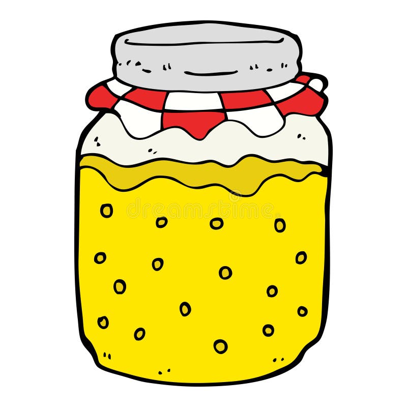 cartoon honey jar