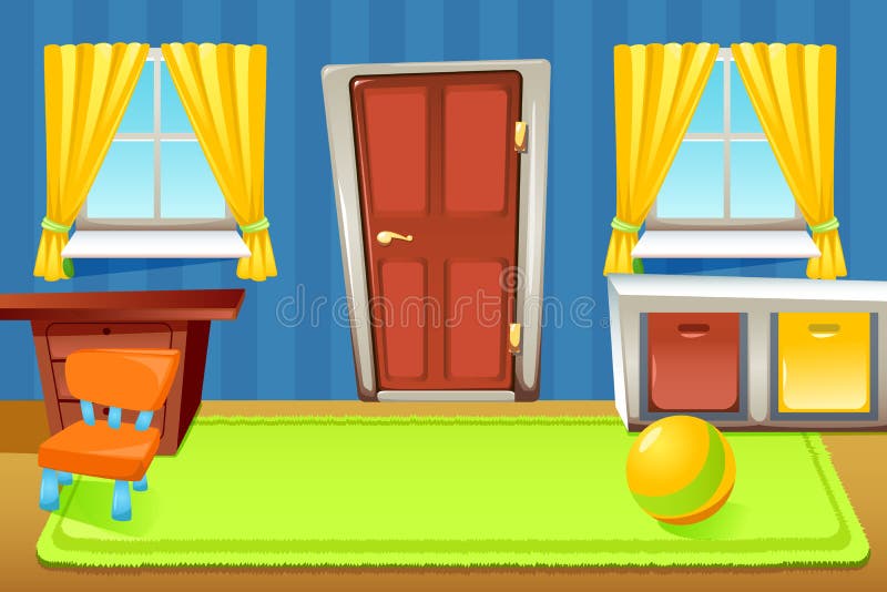 Cartoon House Doors Composition Stock Vector - Illustration of closed,  game: 186105677