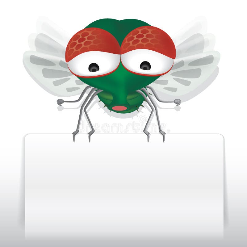 Cartoon housefly stock illustration. Illustration of insecticide - 55287799