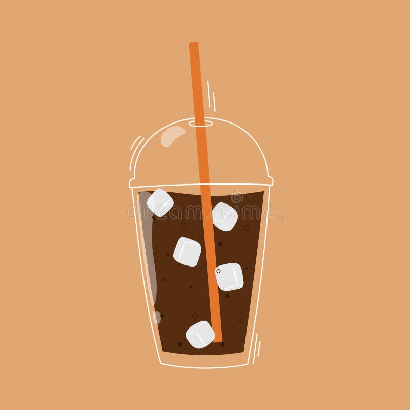 Cute Ice Coffee With Hot Coffee Cartoon - Cute Ice Coffee With Hot Coffee  Cartoon - Mug