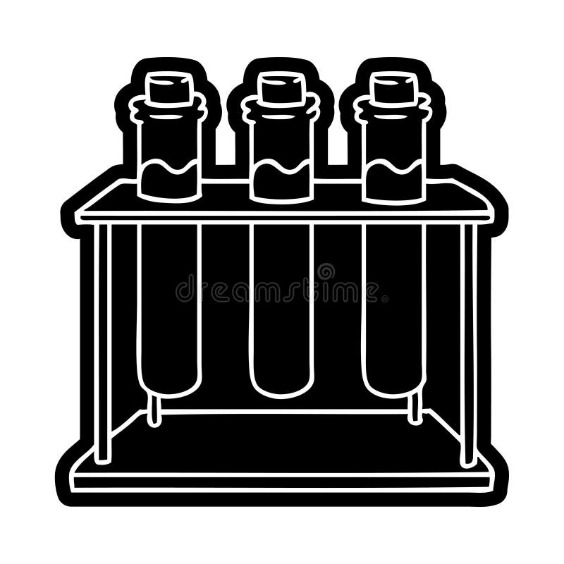 Cartoon Icon Drawing of a Science Test Tube Stock Vector Illustration