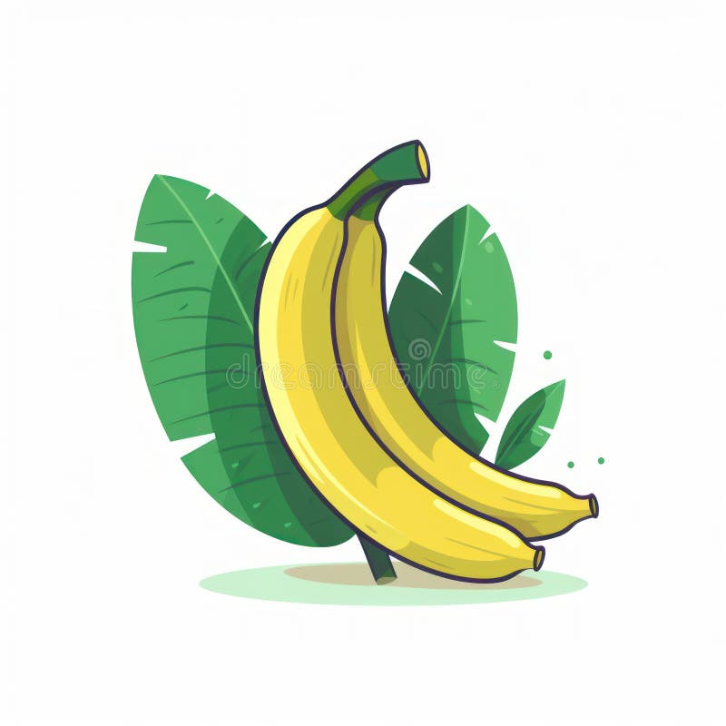 Cartoon banana fruits bunches of fresh bananas Vector Image