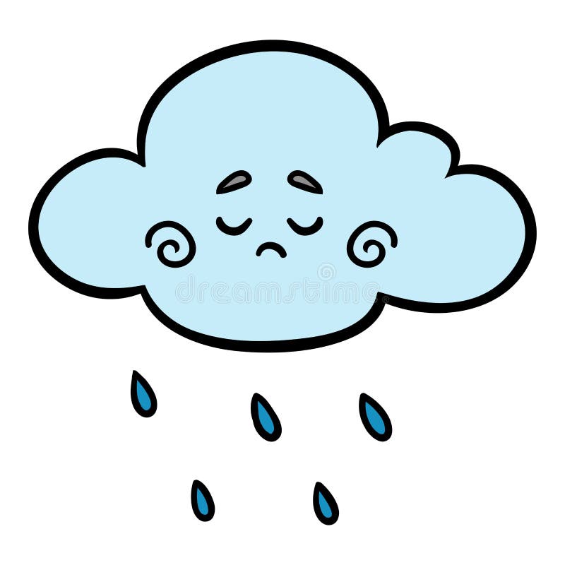 Cartoon Illustration for Children, Rain Cloud Stock Vector ...