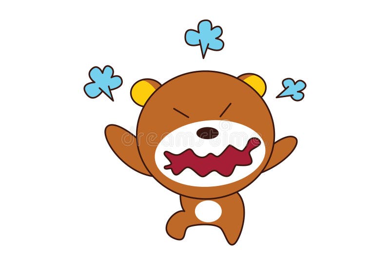 cute angry teddy bear