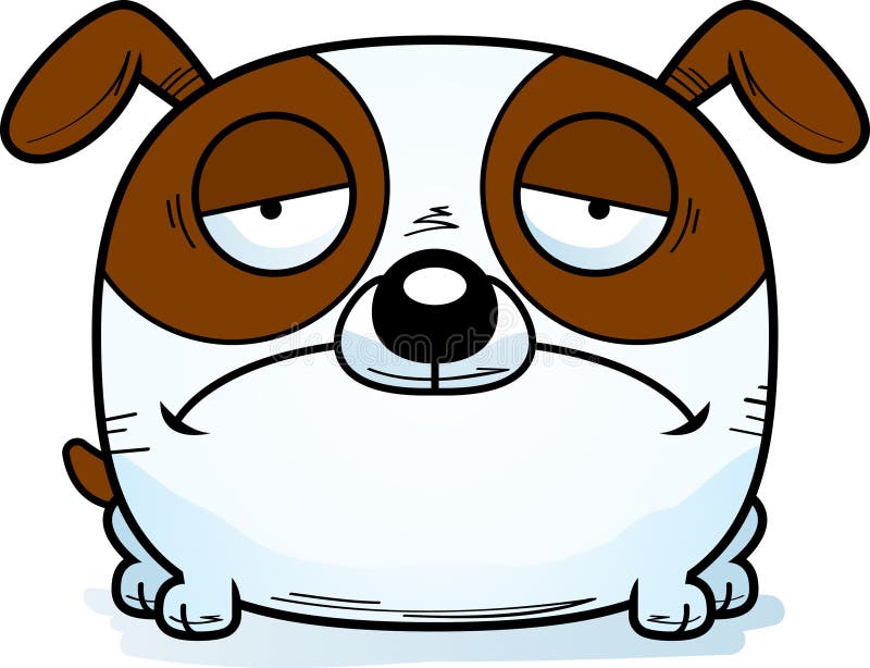 Depressed Little Dog stock vector. Illustration of clip - 47296719