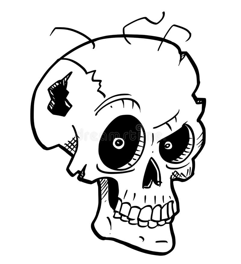 Cartoon Illustration or Drawing of Crazy Halloween Skull Stock Vector - Illustration of hole, symbol: 145293743 Cartoon Illustration or Drawing of Crazy Halloween Skull Stock Vector - Illustration of hole, symbol: 145293743