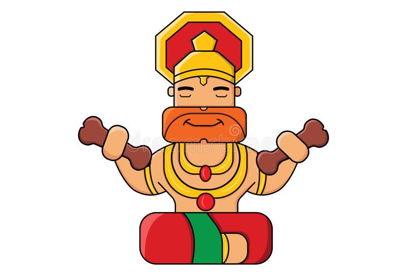 Cartoon Illustration of God Lord Hanuman Stock Vector - Illustration of  avatar, monkey: 167610595