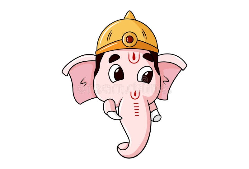 Cartoon Illustration of Lord Ganesha Stock Vector - Illustration of  background, elephant: 157881105