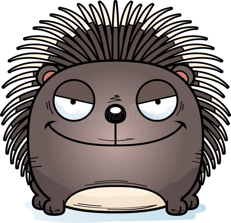 Cartoon Sly Porcupine stock vector. Illustration of devious - 116225578