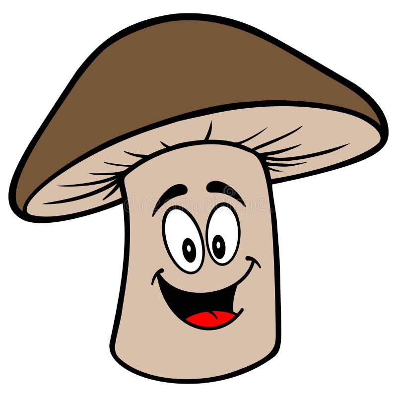 Shiitake Mushroom Mascot vector illustration