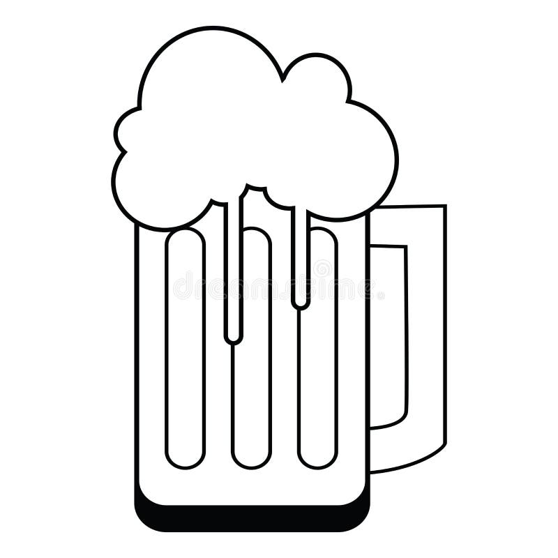 Cartoon Illustration of a Tankard with Beer Stock Vector Illustration