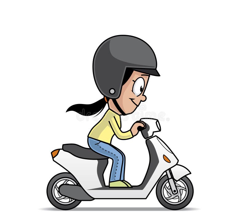Driving the scooter stock vector. Illustration of people - 151435404 Driving the scooter stock vector. Illustration of people - 151435404
