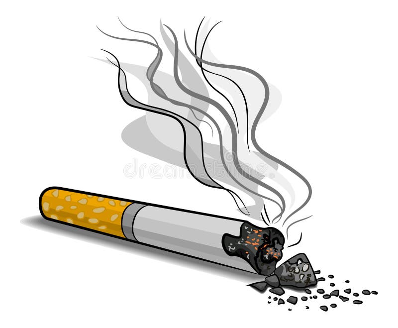 Lit Cigarette Distressed Icon Stock Vector - Illustration of cigarette