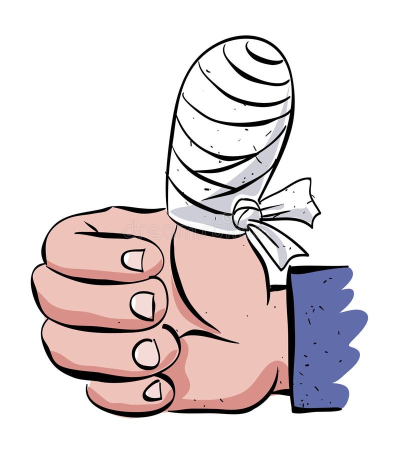 Cartoon Image of Injured Hand Stock Vector - Illustration of bruise,  quirky: 90746602