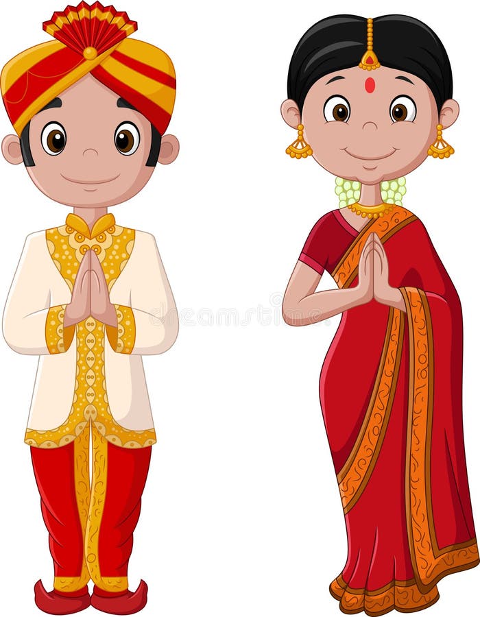 Cartoon Indian Couple Wearing Traditional Costume Stock Vector - Illustration of cartoon, culture: 88358639 Cartoon Indian Couple Wearing Traditional Costume Stock Vector - Illustration of cartoon, culture: 88358639