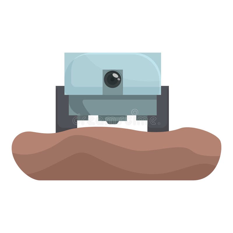 Cartoon instant camera on wooden table royalty free illustration