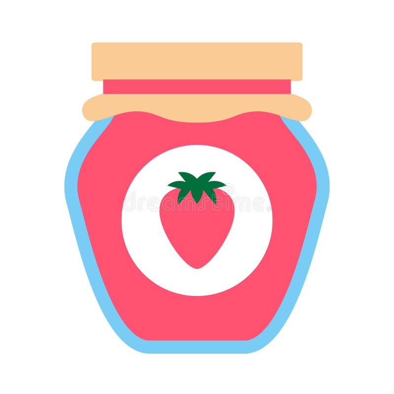 Cartoon Jam Icon Isolated on White Background Stock Vector