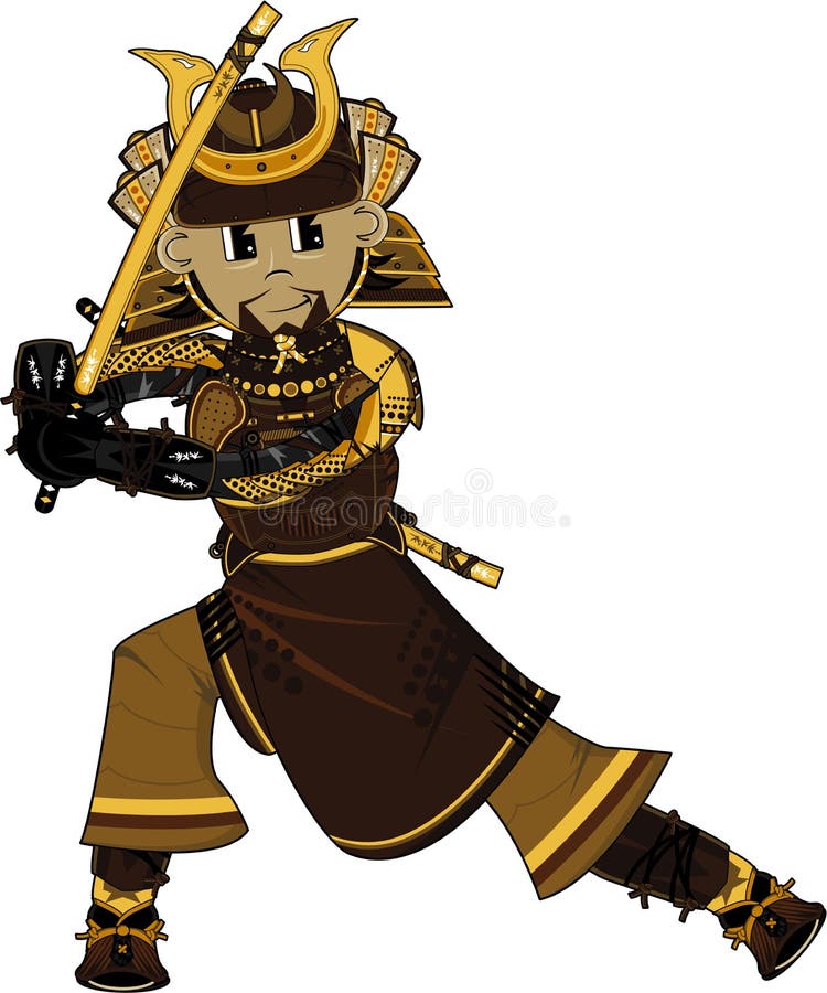 Cartoon Japanese Samurai Warrior Stock Vector Illustr - vrogue.co