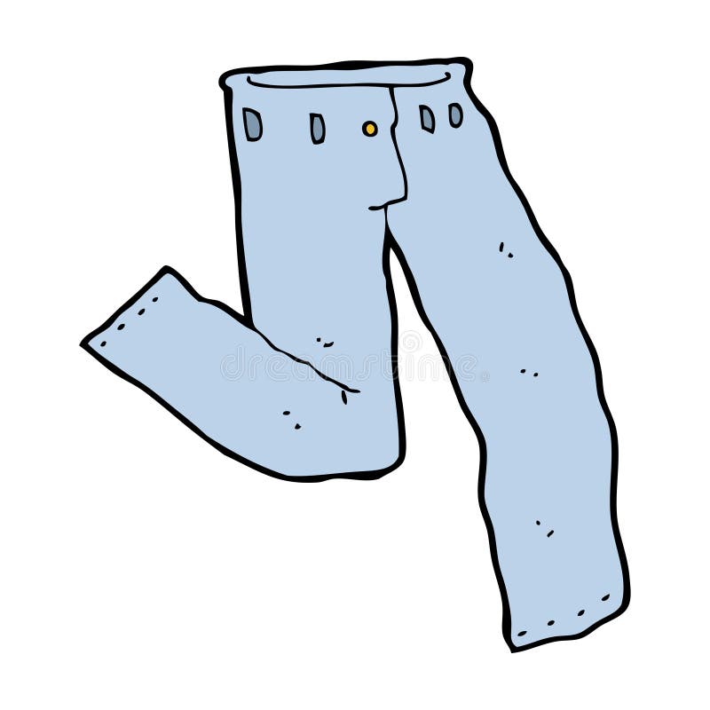 Cartoon jeans stock vector. Illustration of jeans, illustration - 37018376