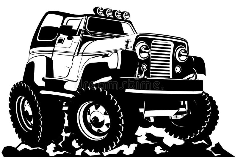 Download Cartoon jeep stock vector. Illustration of motor, extreme ...