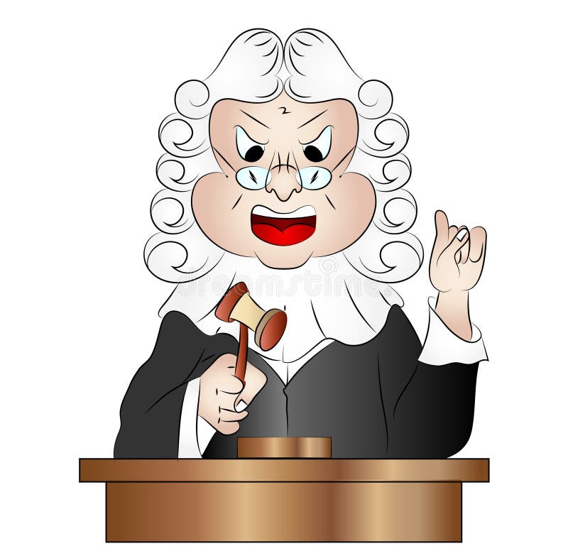 Cartoon Judge Vector Illustration Stock Vector - Illustration of courtroom,  lawyer: 86068046