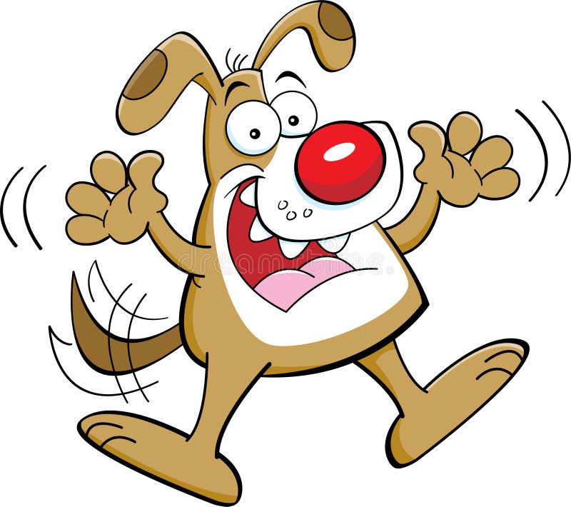 Cartoon jumping dog stock vector. Illustration of happy - 30496528