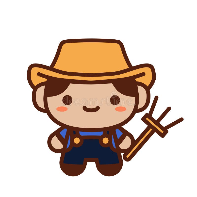 Cartoon Kawaii Farmer Isolated Illustration Stock Illustration - Illustration of flat, anime: 170423376 Cartoon Kawaii Farmer Isolated Illustration Stock Illustration - Illustration of flat, anime: 170423376
