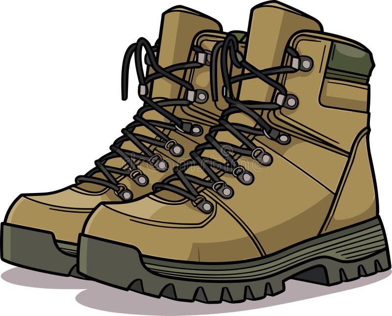 Vector Cartoon Army Boots High Military Shoes Stock Illustrations – 125 ...