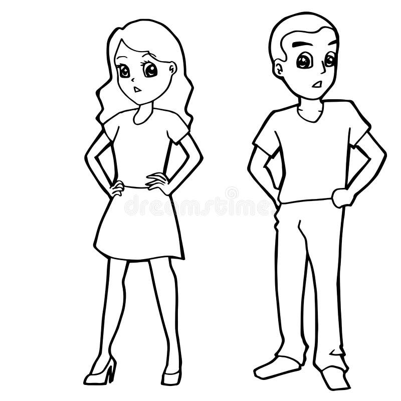 Boy Girl Coloring Page Stock Illustrations – 3,470 Boy Girl Coloring Page  Stock Illustrations, Vectors & Clipart - Dreamstime