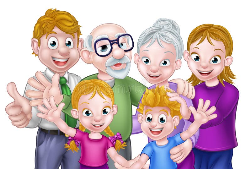 Grand parents with children Vectors & Illustrations for Free