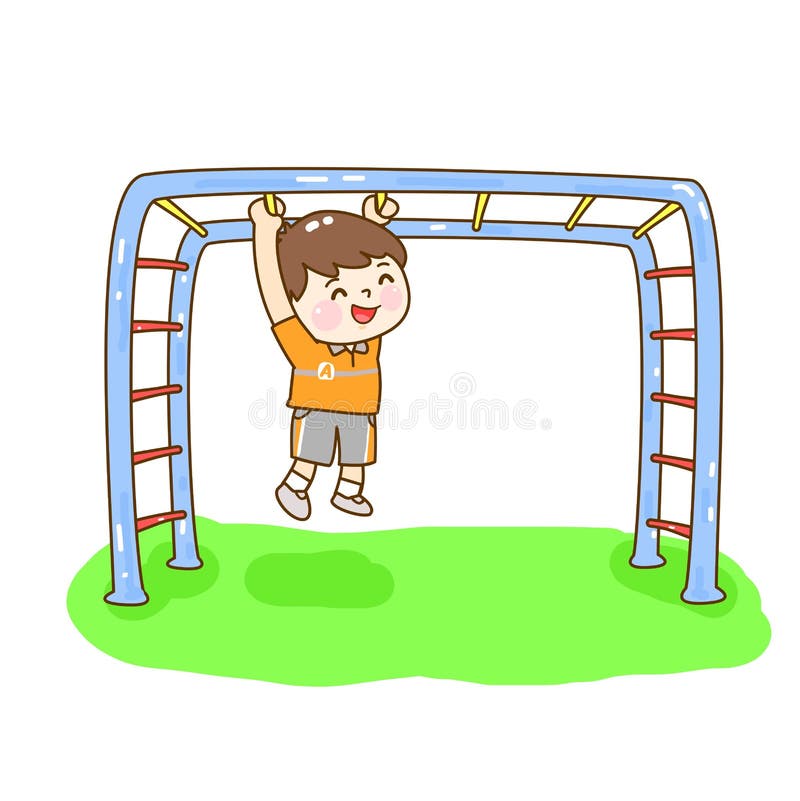 Cartoon Kids Learning Science Classroom in Thai Language it Mean