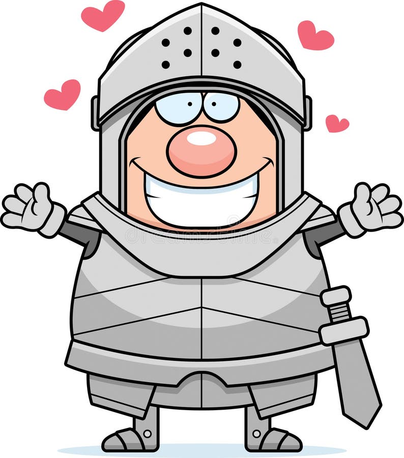 Cartoon Knight Hug stock vector. Illustration of helmet 47714437