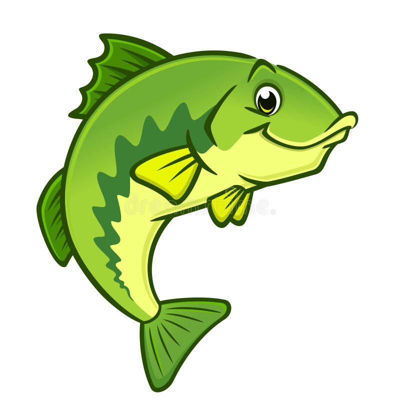 Cartoon Largemouth Bass stock illustration Cartoon Largemouth Bass stock illustration