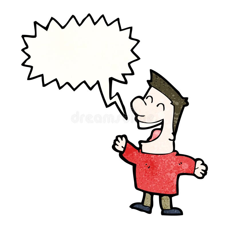 Cartoon laughing man vector illustration