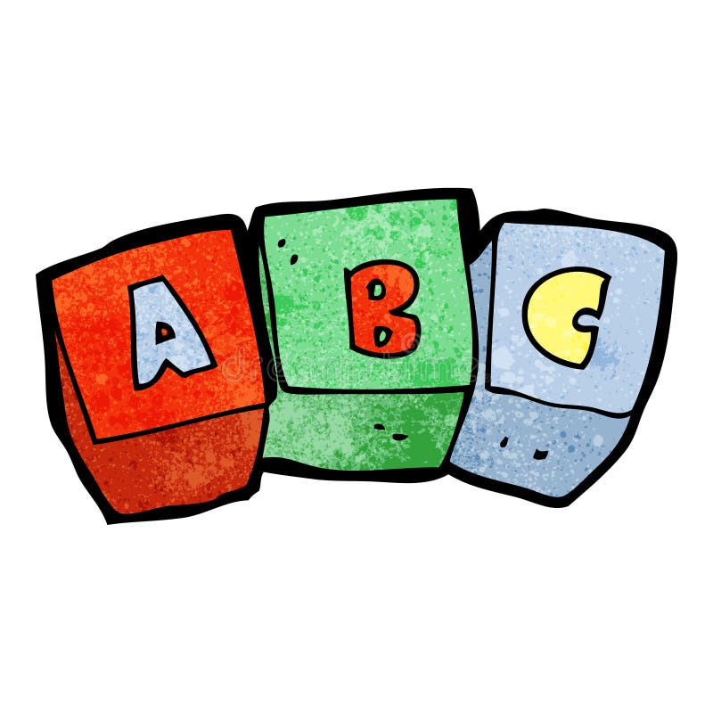 cartoon letter blocks