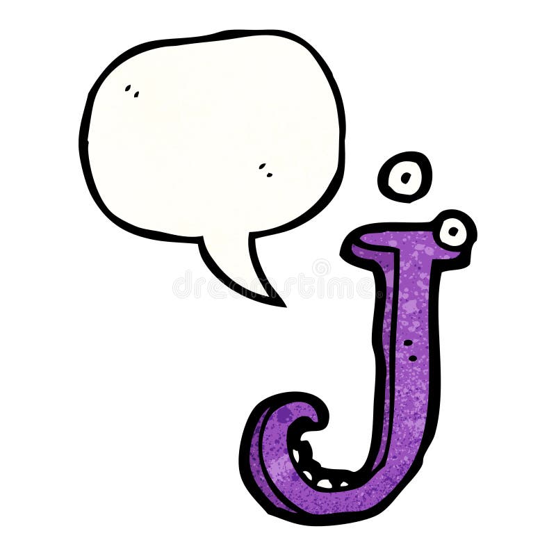 cartoon letter j