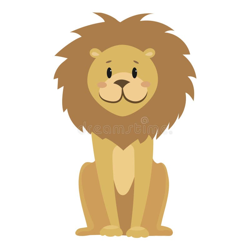 Cartoon Lion. Vector Illustration of a Cute Lion. Drawing Animal for  Children. Zoo for Kids. Stock Vector - Illustration of logo, childhood:  157586288