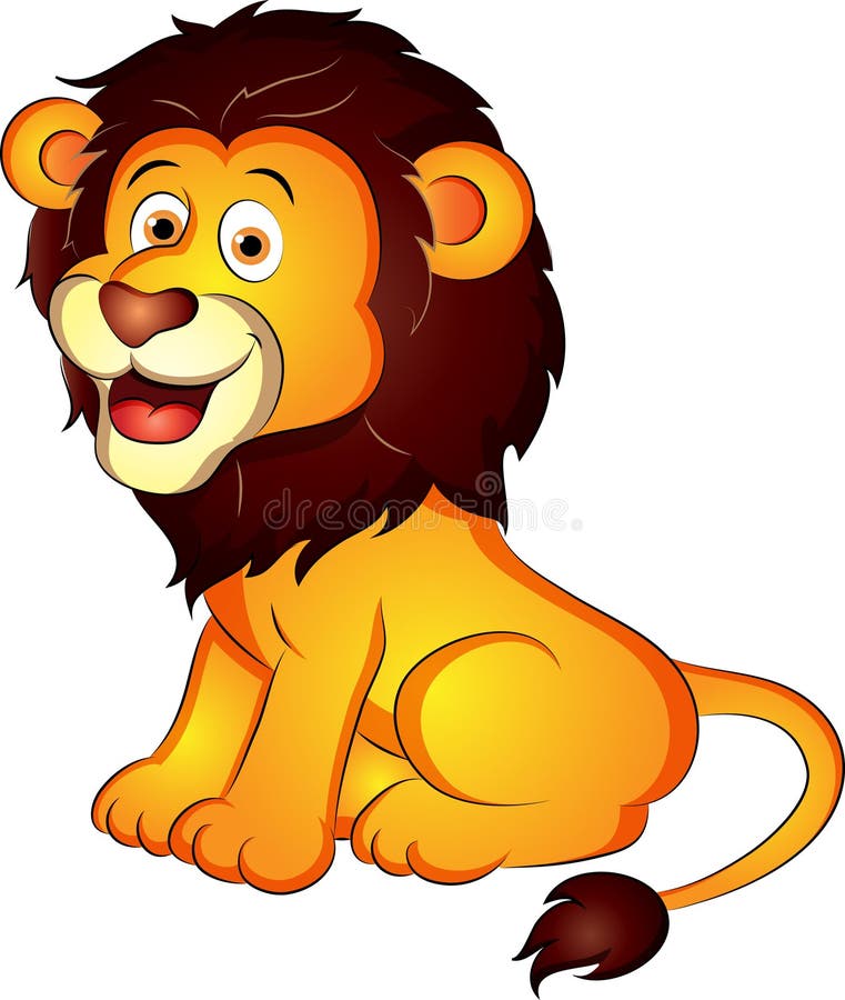 Cartoon Lion Vector Illustration Stock Vector - Illustration of wildlife,  mammal: 66418361