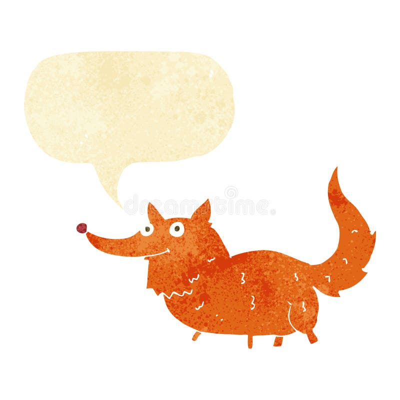 cartoon little dog with speech bubble