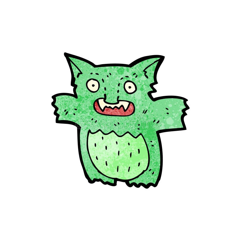 cartoon little green gremlin