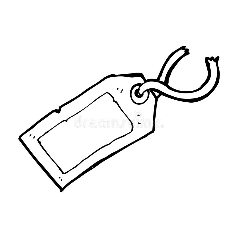 Cartoon luggage tag stock illustration. Illustration of silly 37023960