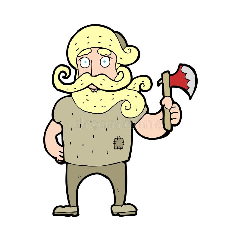 cartoon lumberjack with axe