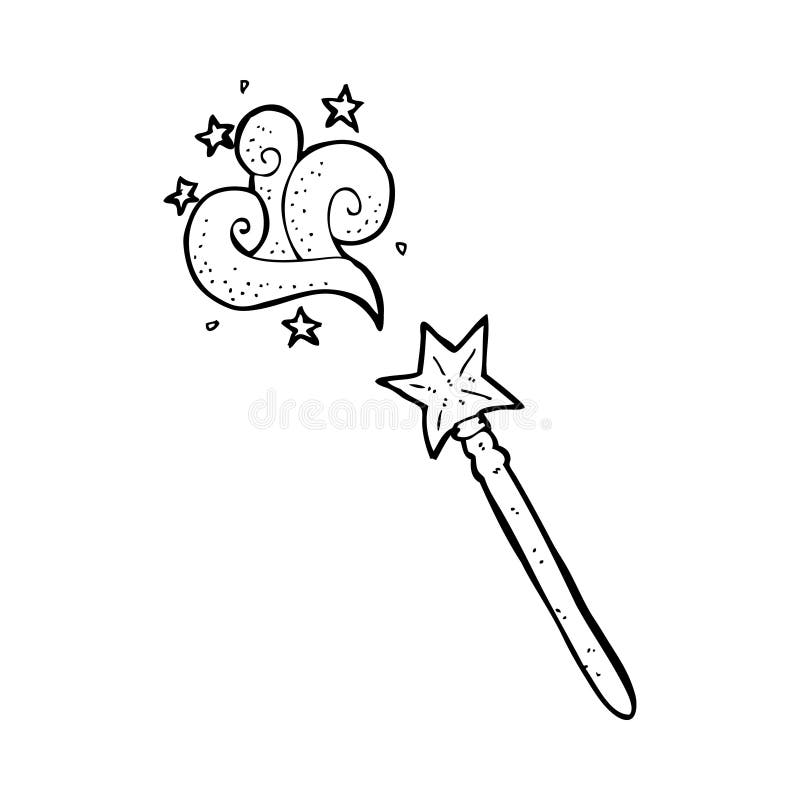 cartoon magic wand