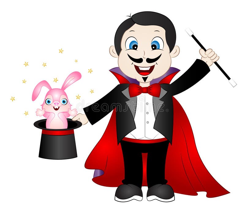 Cartoon Magician with Bunny in Hat Stock Vector - Illustration of vector, drawing: 86348456 Cartoon Magician with Bunny in Hat Stock Vector - Illustration of vector, drawing: 86348456